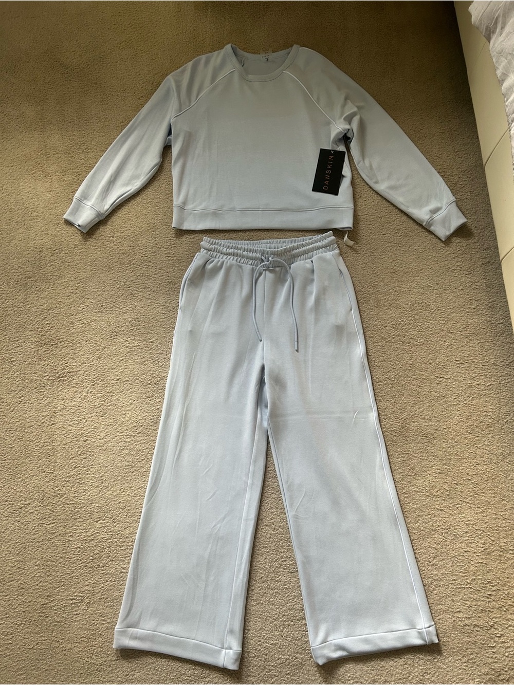 Daily Ease Wide-Leg Sweatpants Set - Light Blue  by Danskin